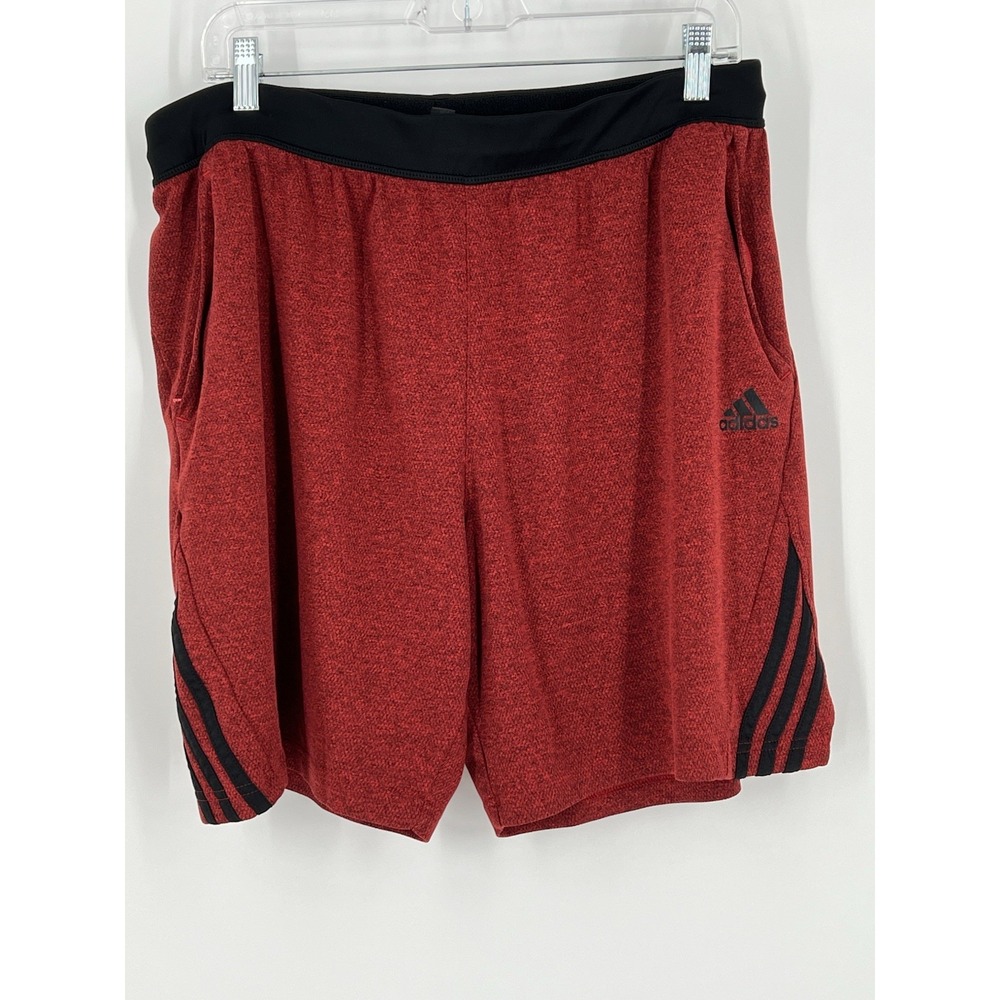 Adidas Men's Size XL Shorts Red Drawstring 8" inseam Aeroready Basketball Gym